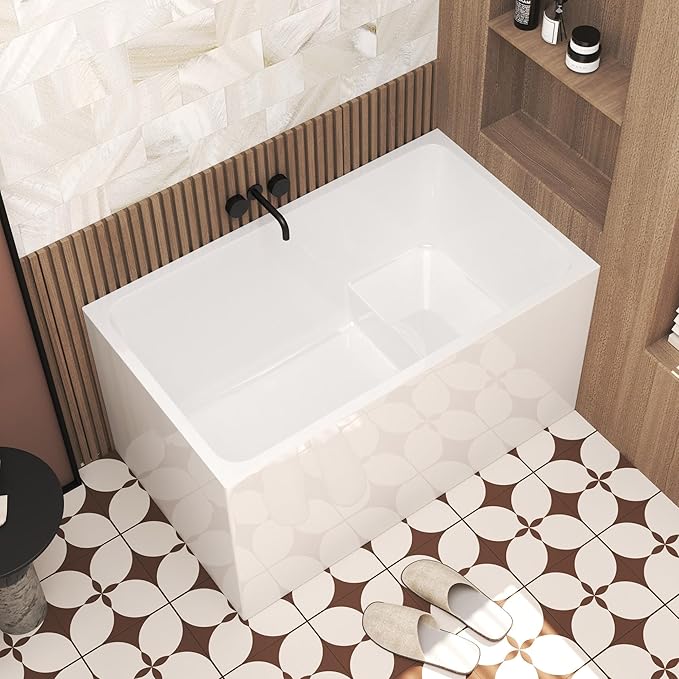 43 Square Inch Acrylic Independent Bathtub, Capacity 50 Gallons, Can Hold 650 by Unknown