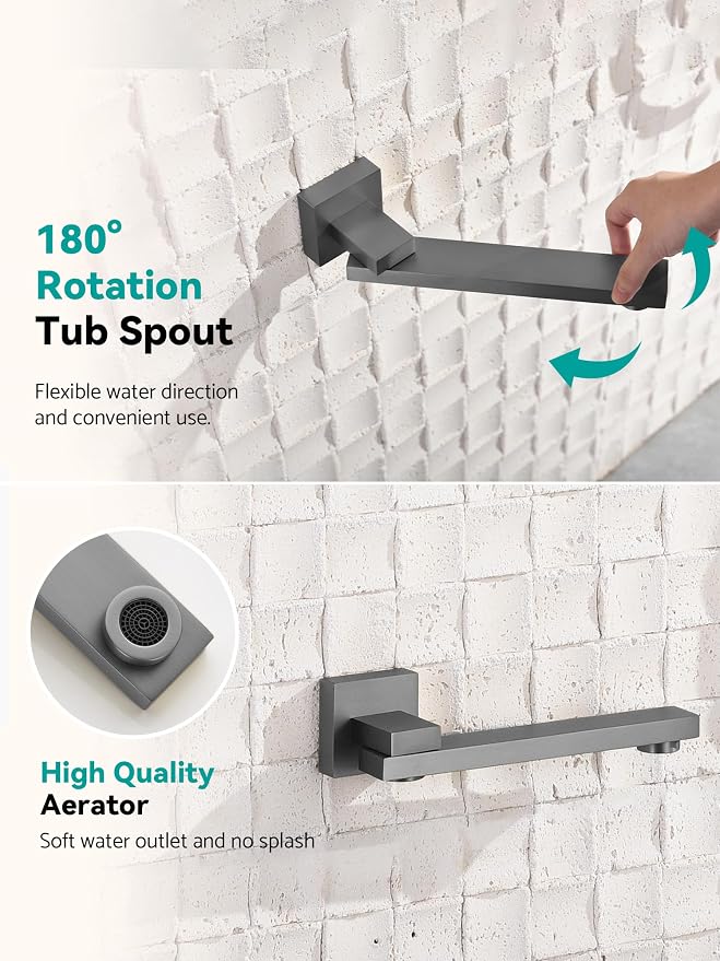 Lefton Shower System in Fahrenheit Display, 10” Overhead Shower Head - Image 4