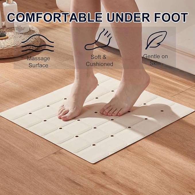 Anti Slip Shower Mat for Tub & Shower Stall, Fast-Draining, Machine Washable - Image 2