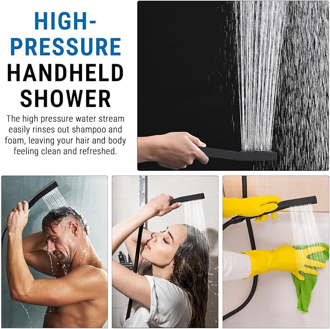 G-Promise All Metal 14 Inch Dual Square Shower Head - Image 3