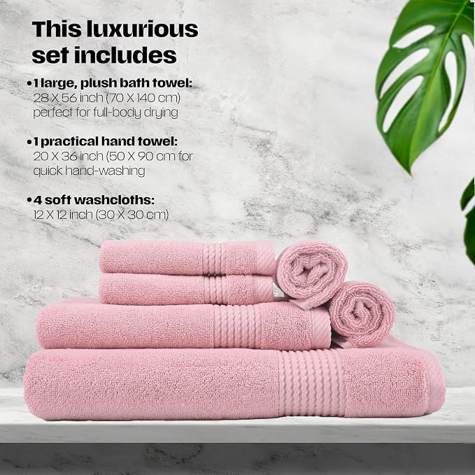EastNBlue Lara Premium Bath Towel Set 6 Piece - Image 11