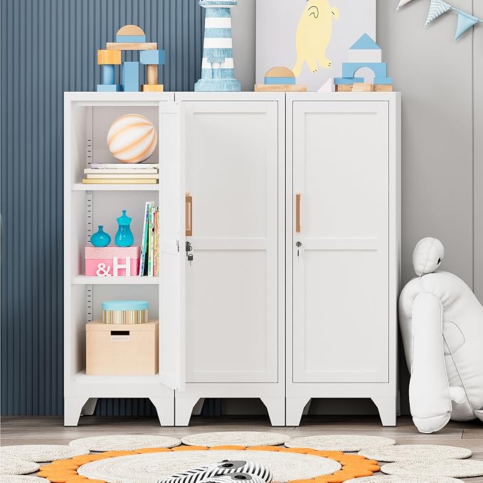 46" Tall Metal Pantry Cabinet, Kitchen Pantry Storage Cabinets - Image 2