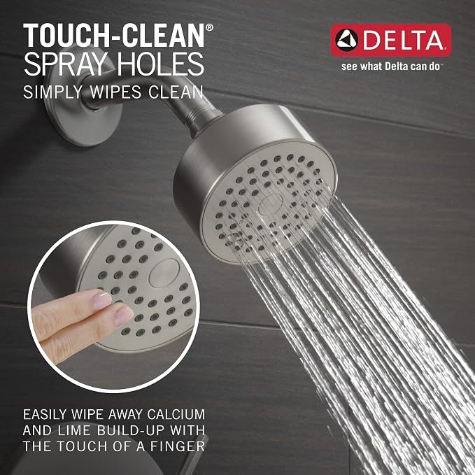 Delta Faucet Modern Brushed Nickel Tub and Shower Trim Kit, Shower Faucet - Image 4