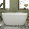 FerdY 59" Bali Elite Acrylic Freestanding Bathtub, Gracefully Shaped by FerdY