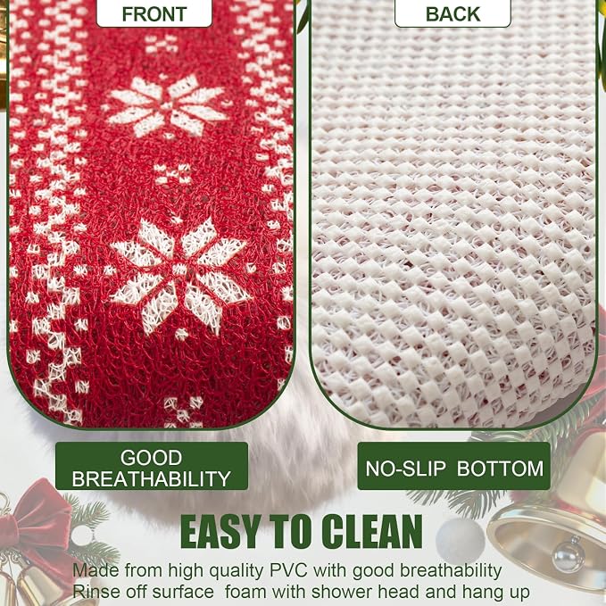 Christmas Non-Slip Bathtub Mat, Anti Slip Shower Mat, Fast Drying Bathtub Mats - Image 5