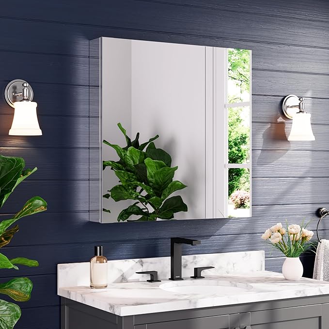 Medicine Cabinet 30" x 30", Bathroom Medicine Cabinet by ElevateYourBathroom