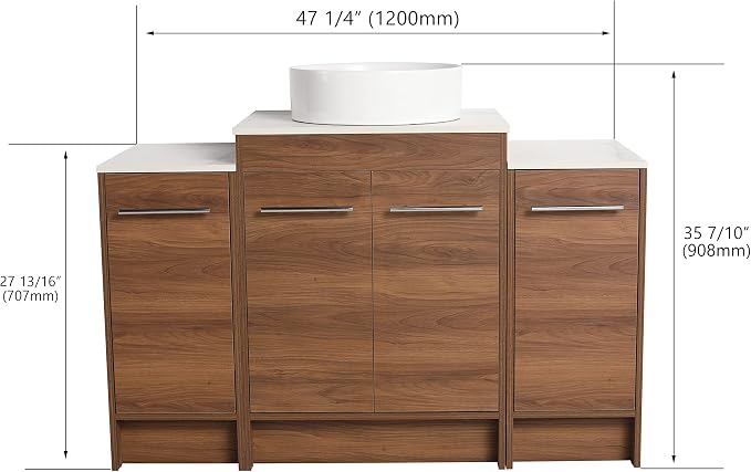 48 Inch Bathroom Vanity with Sink, Mordern Bathroom Vanity, Single Sink - Image 2