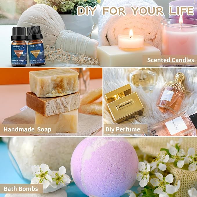 BURIBURI Frankincense Oil and Myrrh Essential Oils Gift Set, 100% Pure - Image 8