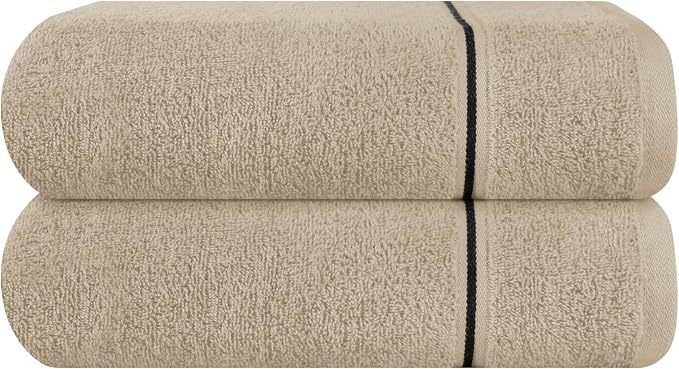 MyOwn Cotton 2 Pack Oversized Bath Towel Set 28x55 inches, Large Bath Towels by Unknown