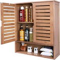 HYNAWIN Bamboo Wall Cabinet, Over Toilet Bathroom Furniture, Wall Mounted by HYNAWIN
