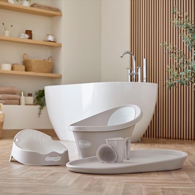 Shnuggle Newborn Baby Bath | Built in Support Bump and Soft Backrest | Suitable - Image 10