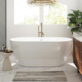FerdY Nauru 59" Freestanding Bathtub, Gracefully Shaped Freestanding Soaking tub by FerdY