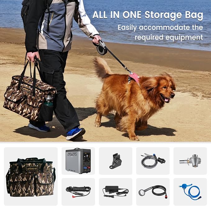 Powered Portable Water Heater, On-Demand Propane Camping Shower, - Image 6
