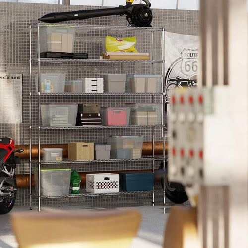 14" Deep x 72" Wide x 96" Height Wire Shelving Kit | 6-Tier | NSF Commercial - Image 2