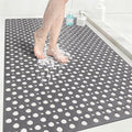 Anti Slip Shower Mat with Suction Cups, 31.5x47.2 Inch Quick Drain TPE Non Slip by EIVINJE