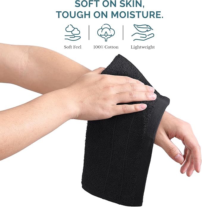 Casa Platino 100% Cotton Washcloths 6 Pack - Image 4