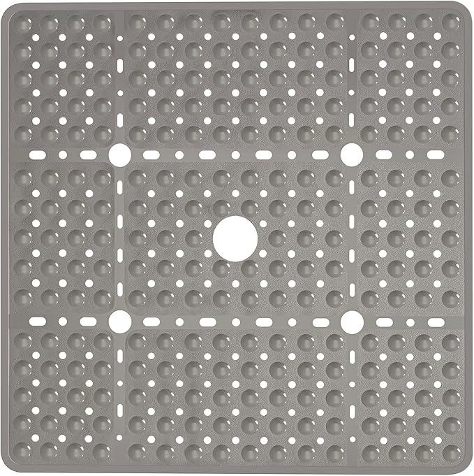 Large Square Shower Mat Non Slip 27 x 27 Inch, Soft Bath Mat Tub Mat by NaolotureHome