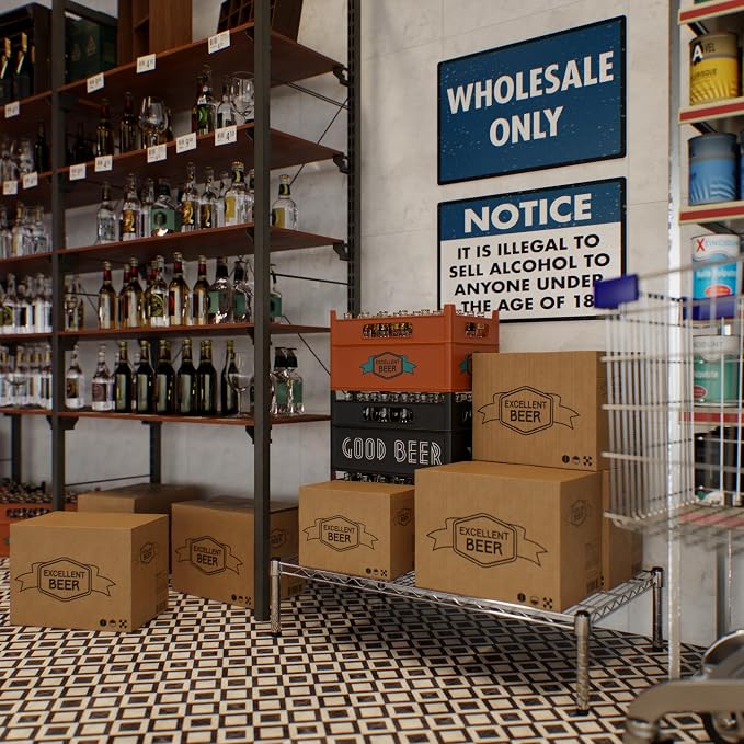 21" Deep x 36" Wide x 8" Height Wire Shelving Kit | 1-Tier | NSF Commercial - Image 7