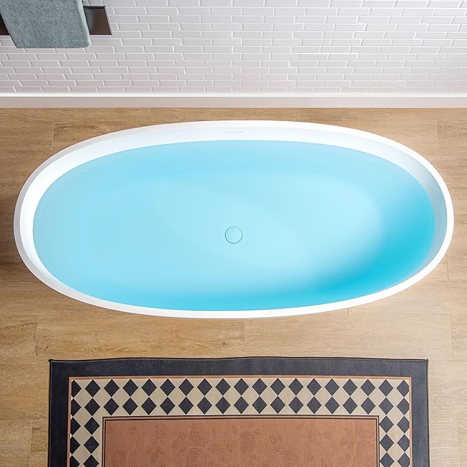 WOODBRIDGE 67 in. x 30.75 in. Stone Resin Luxury Contemporary Solid Surface - Image 3