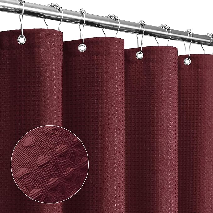 Gibelle Small Stall Shower Curtain 36 x 72, Narrow Half Waffle Weave Textured by Gibelle