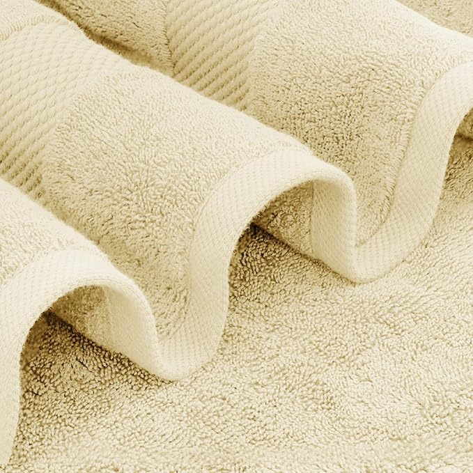 White Classic Luxury Bath Towel Set of 8 Pieces - Image 3