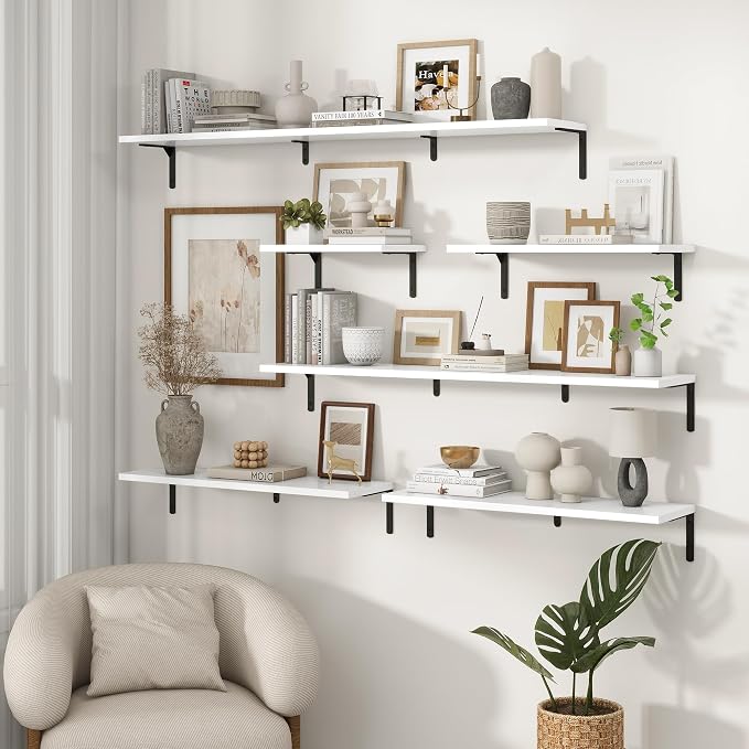 Fun Memories Deep Floating Shelves, 48W x 8D Floating Shelves Set of 2 - Image 7
