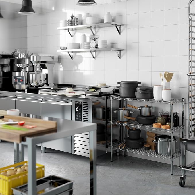 14" Deep x 36" Wide x 34" Height Wire Shelving Kit | 3-Tier | NSF Commercial - Image 8