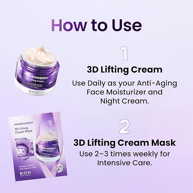 BIOHEAL BOH PROBIODERM™ 3D Lifting Cream Double Set + Cream Masks | Korean - Image 6