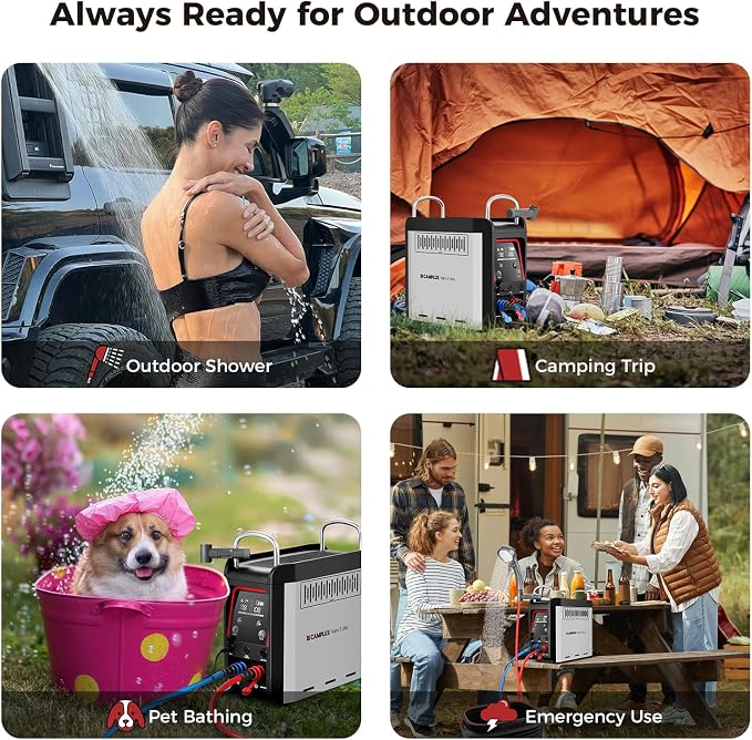 CAMPLUX Nano 3 Ultra, Constant Temperature Portable Propane Water Heater - Image 2