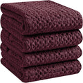 Native Fab 100% Cotton Premium Waffle Kitchen Towels, 4 Pack, Super Absorbent by NativeFab