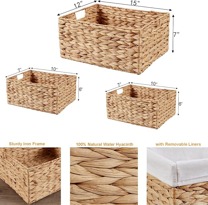 Vagusicc Wicker Basket, Storage Baskets - Image 7