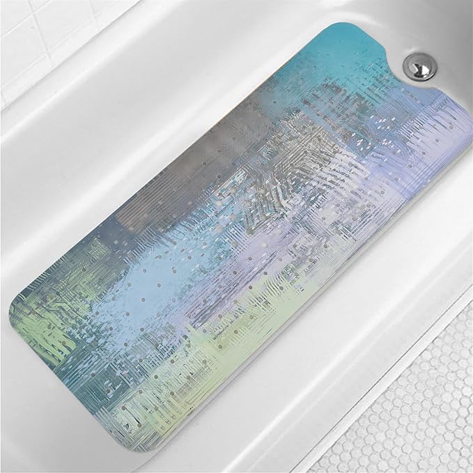 Turquoise Bathtub Mat Non Slip 40x16in Extra Long Anti Slip Bath Mat by Denifeiya