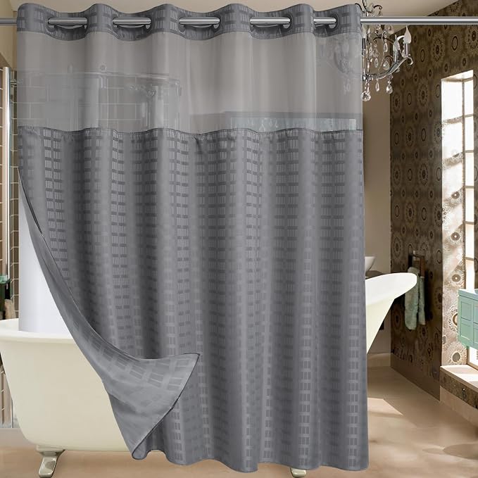 Conbo Mio Extra Wide No Hook Shower Curtain by ConboMio