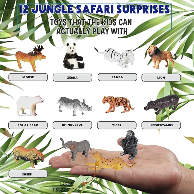 Bath Bombs for Kids with Surprise Inside- 12 pk Kids Bath Bombs with Jungle Toys - Image 4