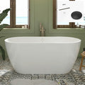 FerdY 59" Bali Elite Acrylic Freestanding Bathtub, Gracefully Shaped by FerdY