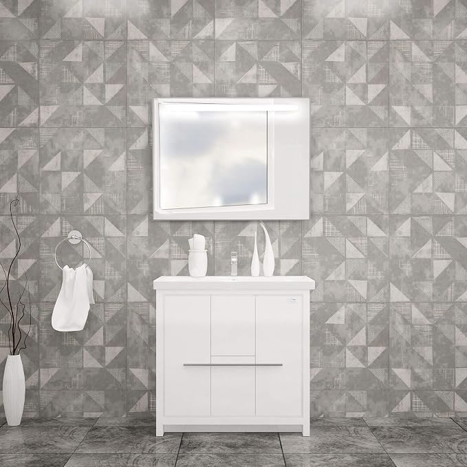 36 Inch Single Sink Bathroom Vanity | Made of Wood | Soft Closing Doors & - Image 5