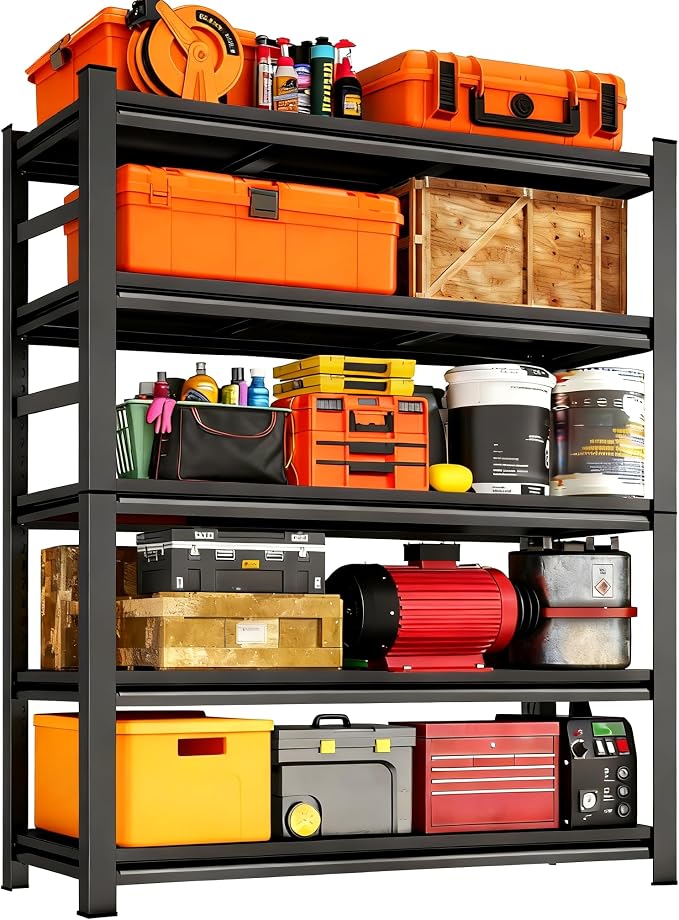 Garage Metal Shelving Unit, Heavy Duty Storage Shelf, 5-Tier Adjustable Racks - Image 9