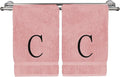 Monogrammed Hand Towel, Personalized Initial Gift, Extra Absorbent 100% Turkish by BareCotton