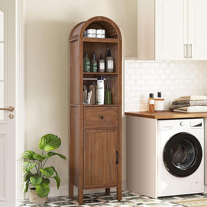64" Tall Bathroom Storage Cabinet - Image 9
