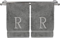 Monogrammed Hand Towel, Personalized Initial Gift, Extra Absorbent 100% Turkish by BareCotton