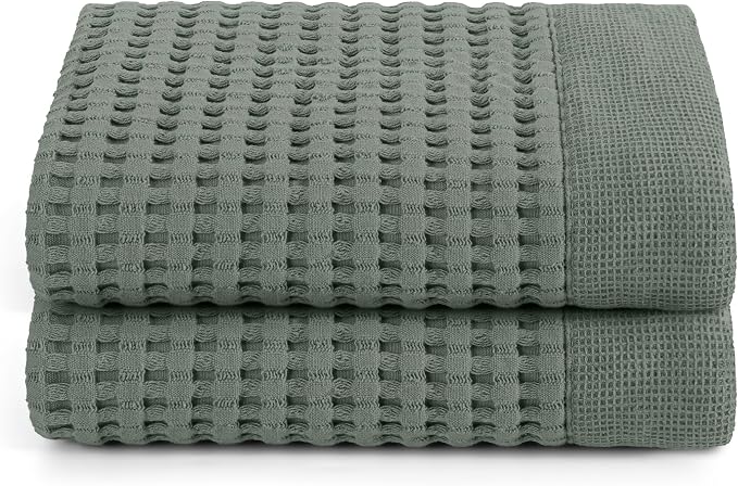 GILDEN TREE Waffle Hand Towels for Bathroom Quick Dry Large Luxury Lint Free by GildenTree