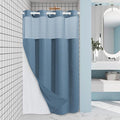 Moonlight Blue Stall No Hook Shower Curtain by EUTXL