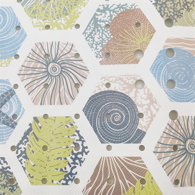 Starfish Bathtub Mat Non Slip for Kids 40x16in Extra Long Anti Slip Geometry - Image 8