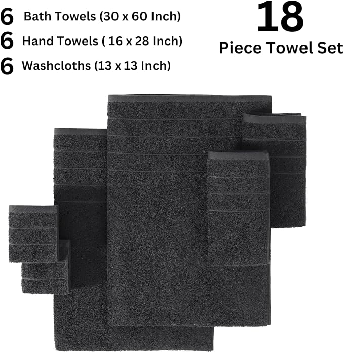Casa Platino 100% Mercerized Cotton Luxury Bathroom Towels Set - Image 4