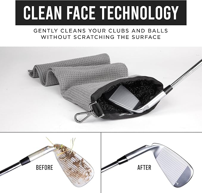 Club Scrub Towel Pro, Golf Club and Ball Cleaning Pouch - Image 4