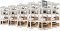 HOMEDANT House 5 Tier Laminated Metal Shelving Unit Adjustable Storage Utility by TheBestOrganizingSolution