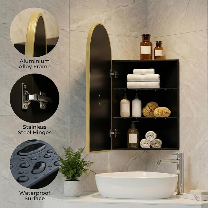 LED Corner Medicine Cabinet - Image 7