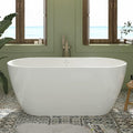 FerdY 59" Bali Elite Acrylic Freestanding Bathtub, Gracefully Shaped by FerdY