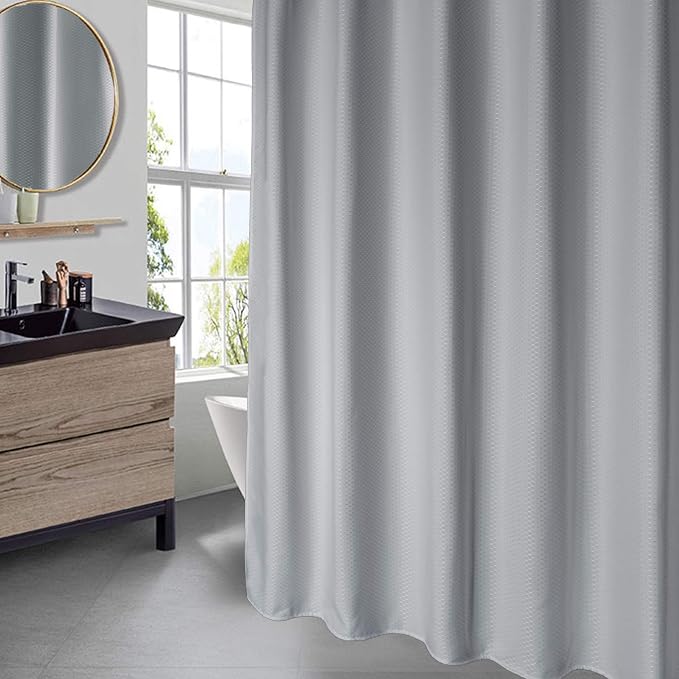 AooHome Waffle Weave Fabric Shower Curtain - Image 2