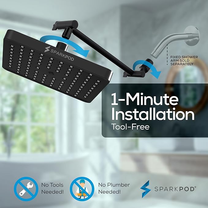 SparkPod Square Rain Shower Head - Image 6